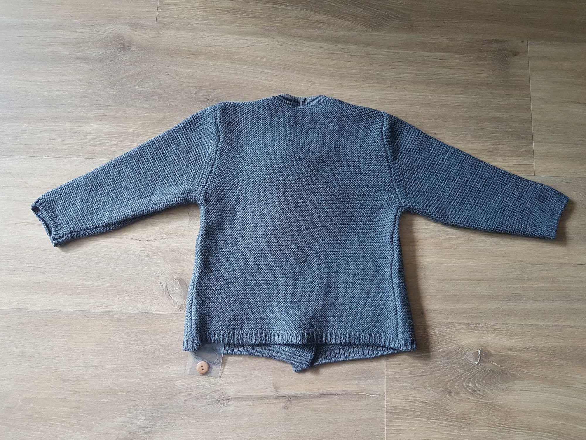 Nowy wełniany sweter ALANA dm 100% certyfikowana wełna organiczna r.74