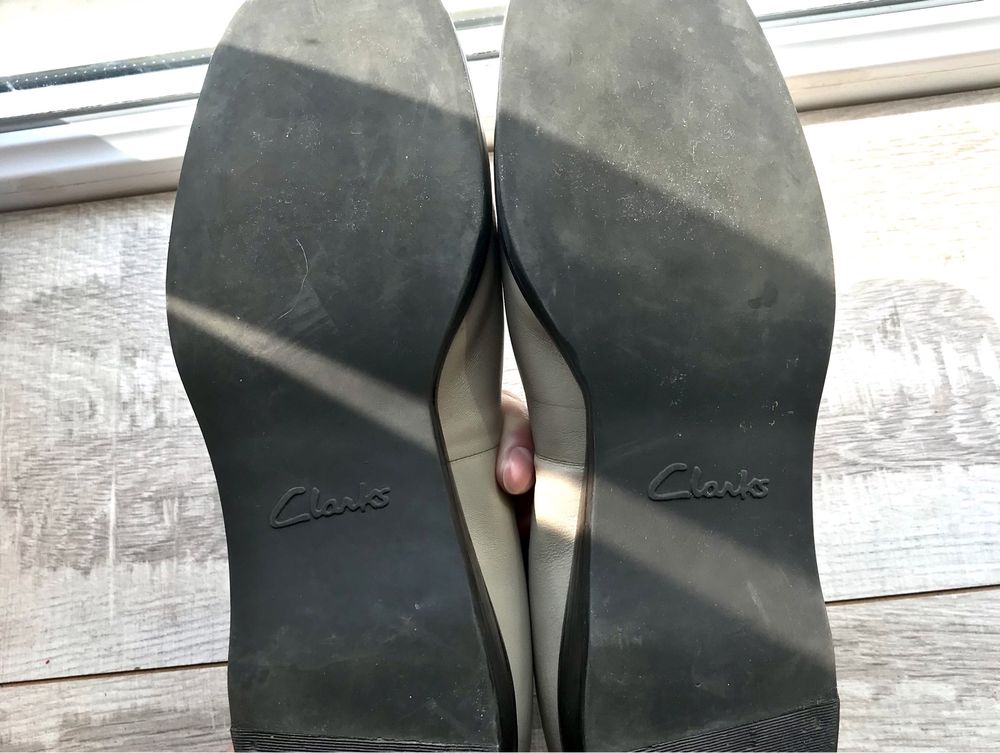 Clarks туфли кожаные балетки мокасины 38 р 24,5см