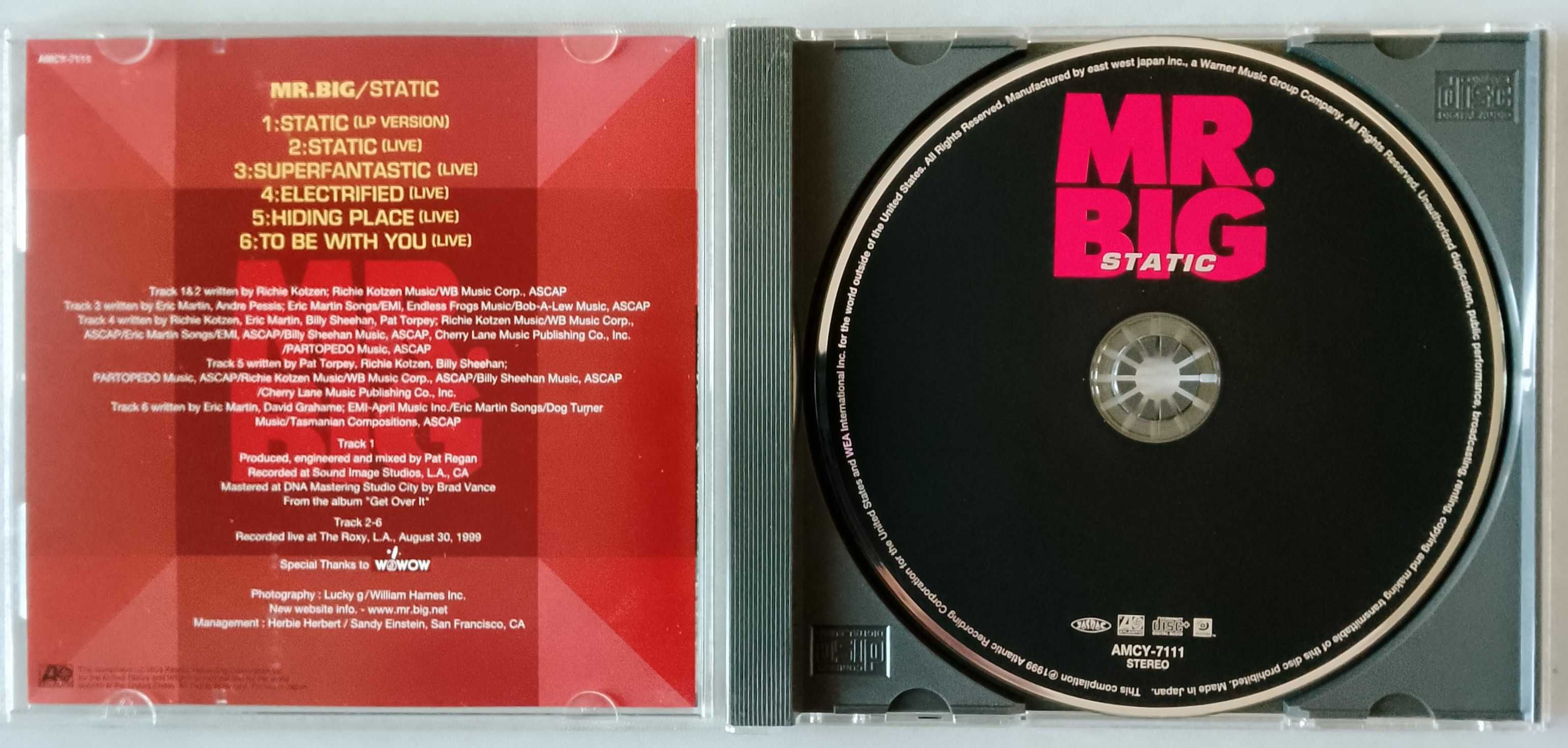 CD Mr. Big – Static (1999, Atlantic – AMCY-7111, AMCY-7111 1, Japan)