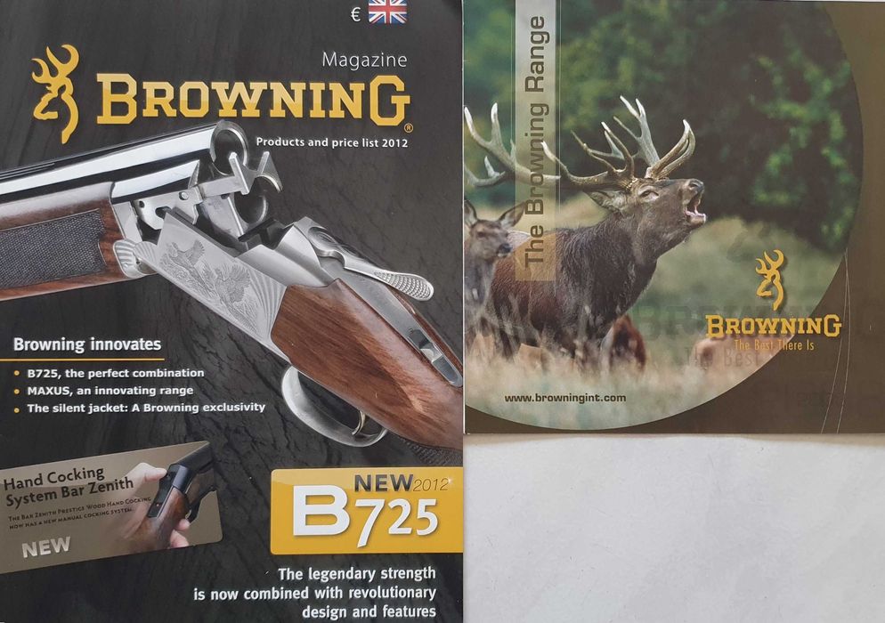 Dois Folhetos de Armas Browning, vintage, em inglês