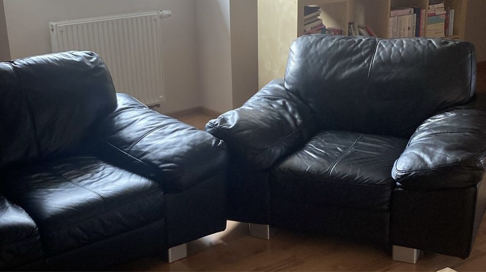 zestaw meblowy sofa fotel wloska skora wypoczynkowy