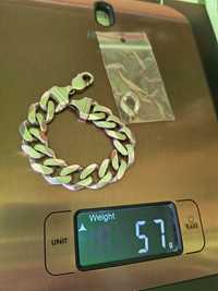 Srebrna Pancerka 57 gram ( typowy kajdan) 22 cm