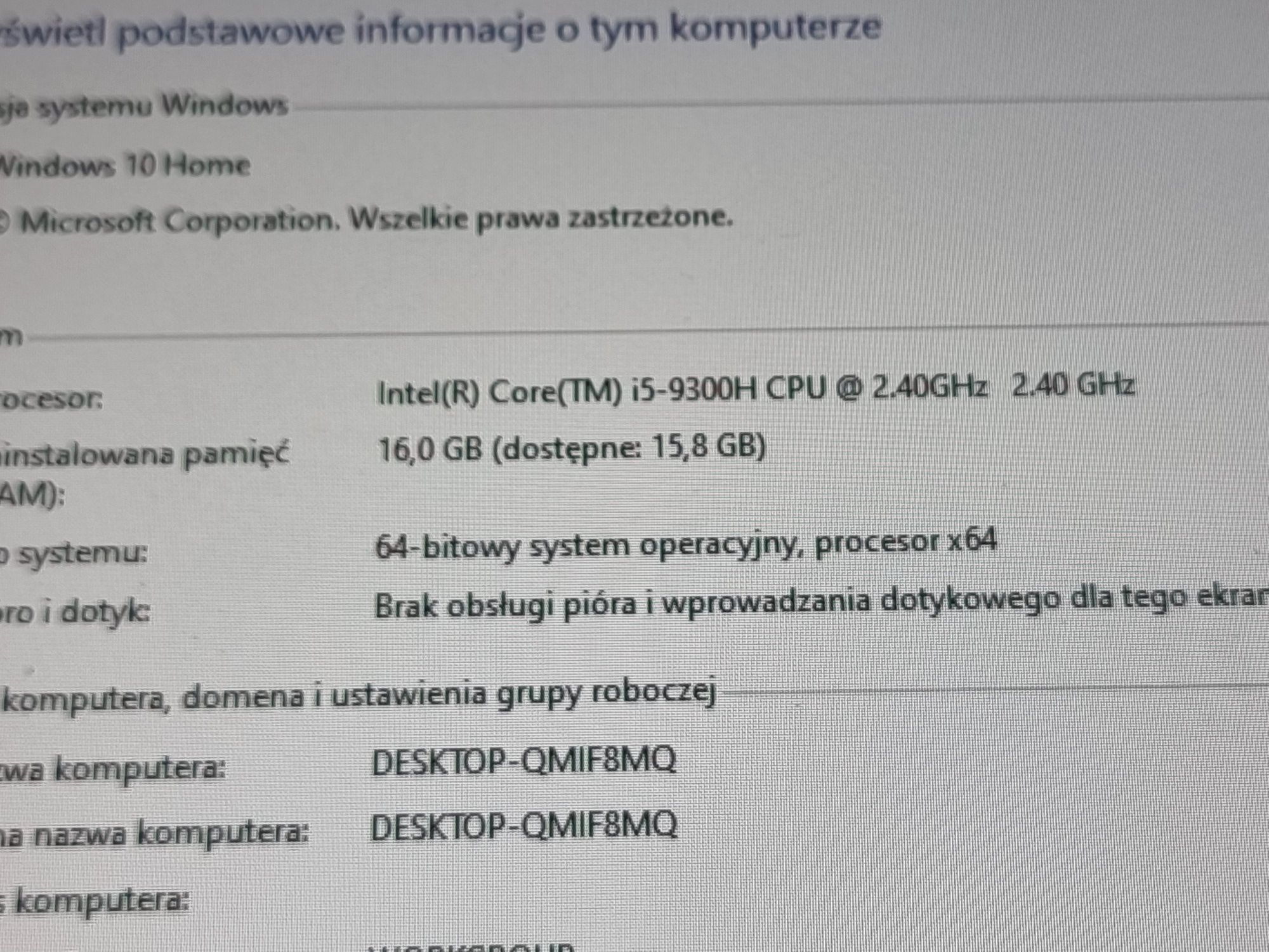 Acer nitro 5 a517-51  gtx 1650  dysk 512  i5 16gb ram