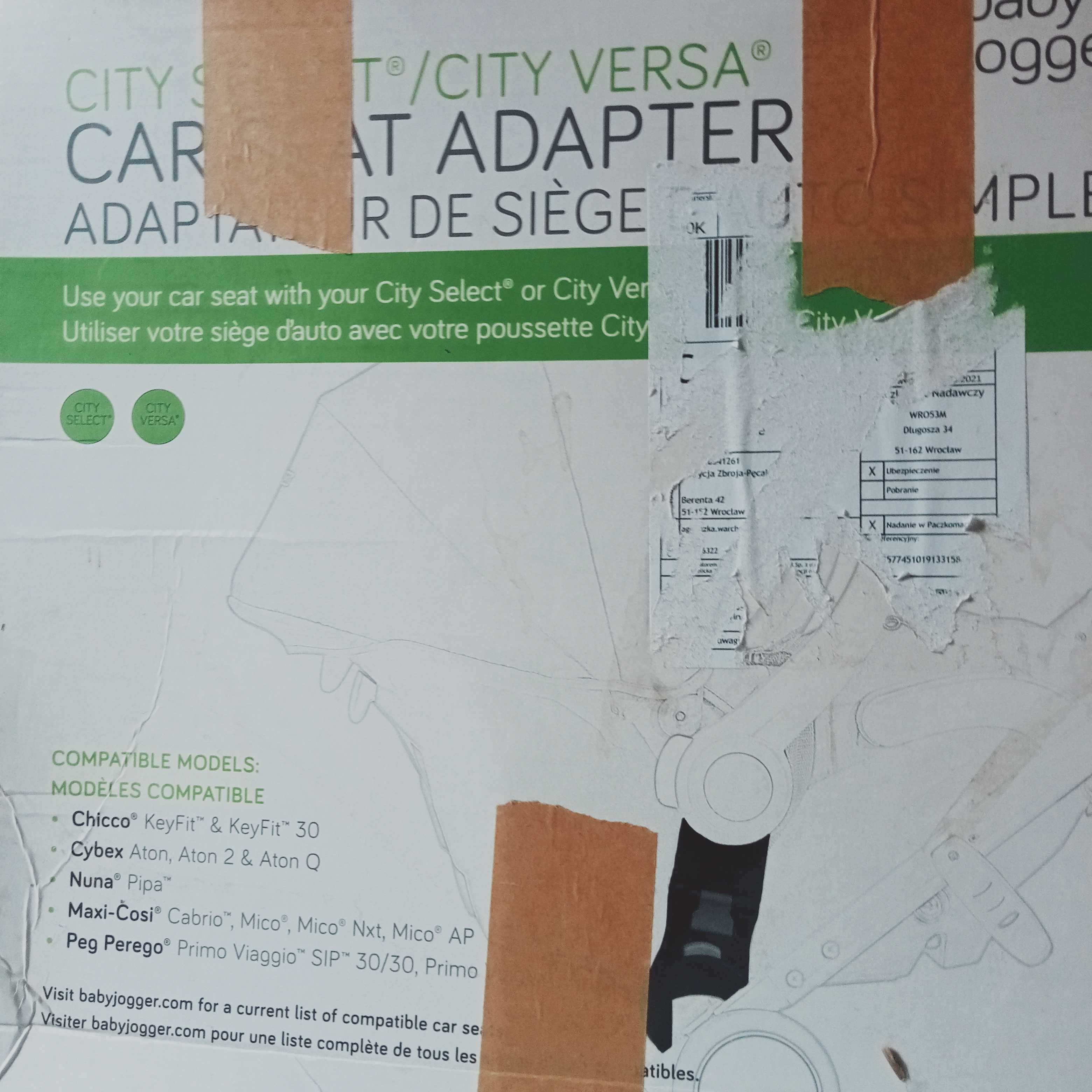 Adaptery do wózka Baby Jogger City Select/ City Versa