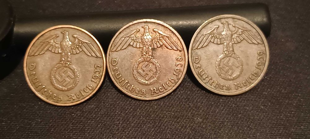 Lot monet Niemcy III Rzesza 2 reich-fenig 1937 -38-39,J,D,E