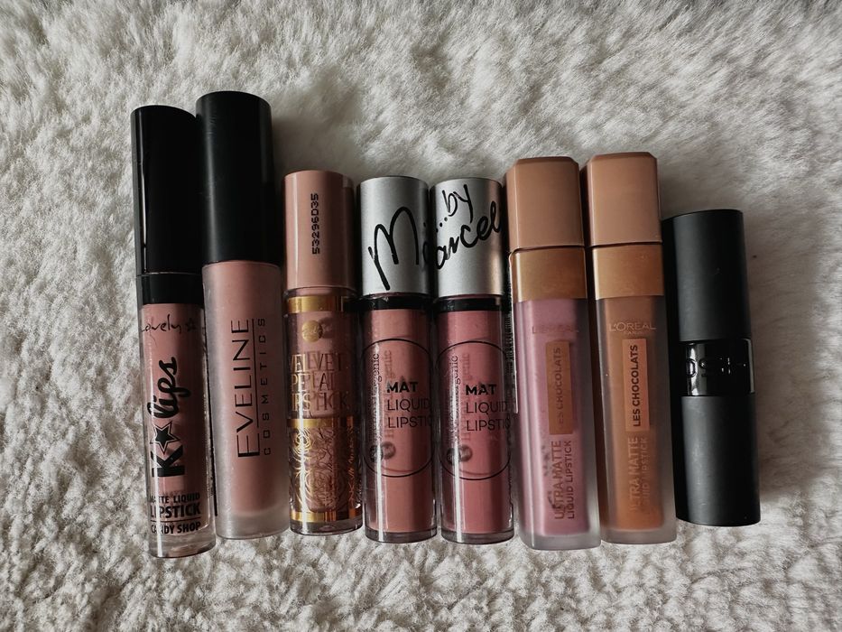 Zestaw Pomadka Matowa Płynna szminka Nude GOSH Loreal Eveline