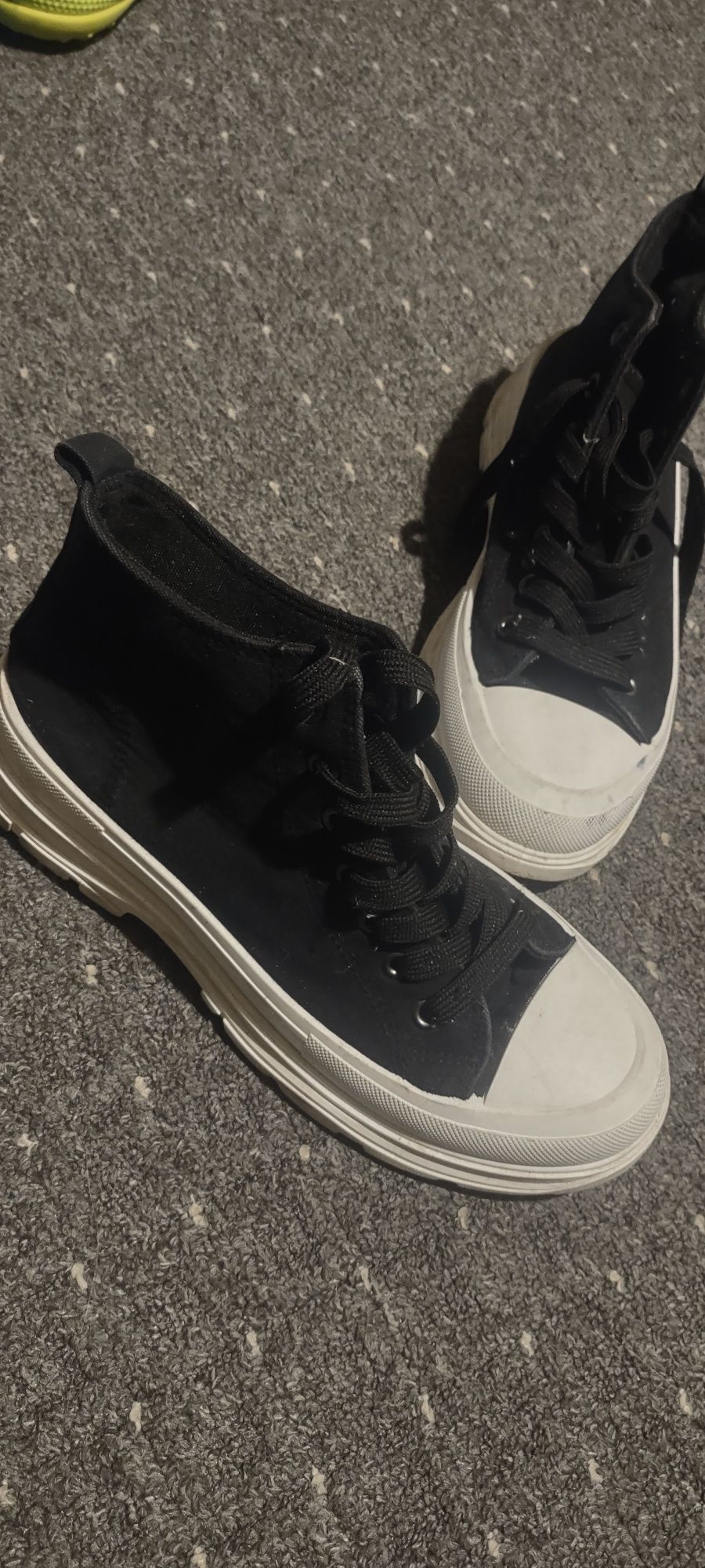 Sneakersy Trampki grube podeszwy modne czarnobiałe hit gratis wysyłka
