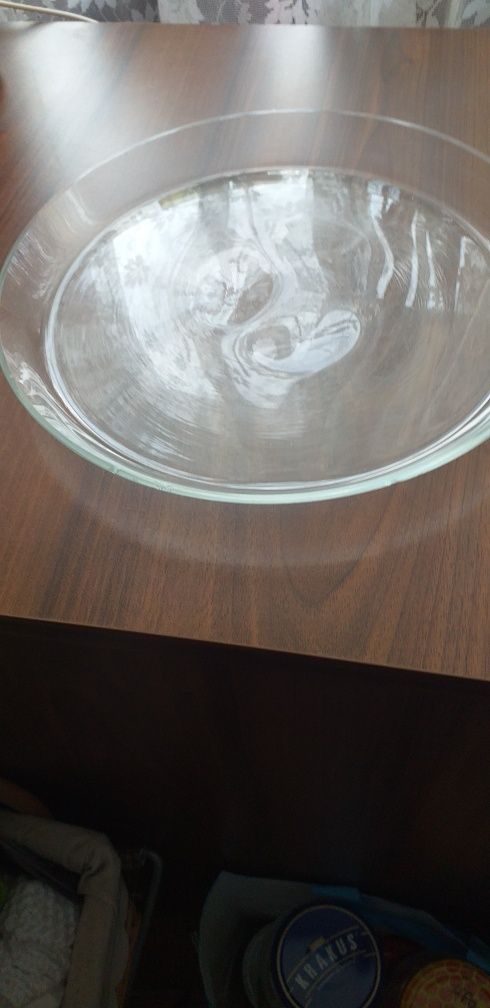 półmisek dzielony szklany prl