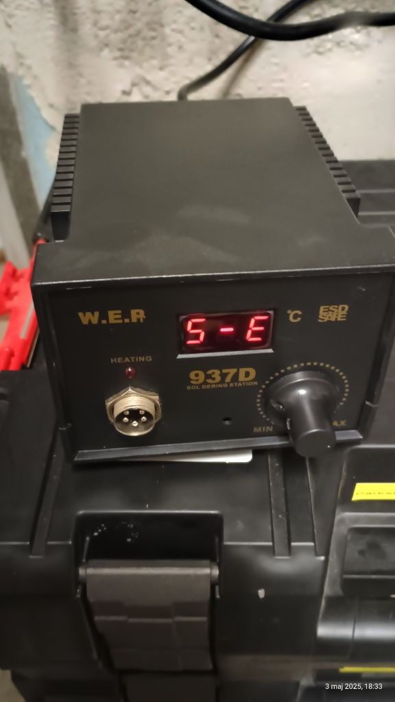 Stacja lutiwnicza WEP 937D uszkodzona kod błędu 5-E