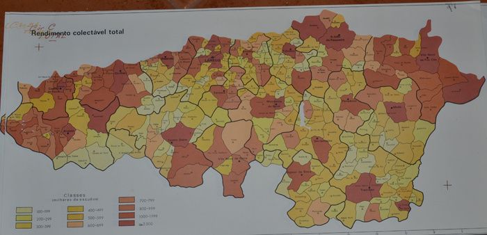Carta - Rendimento colectável total (Douro Sul)