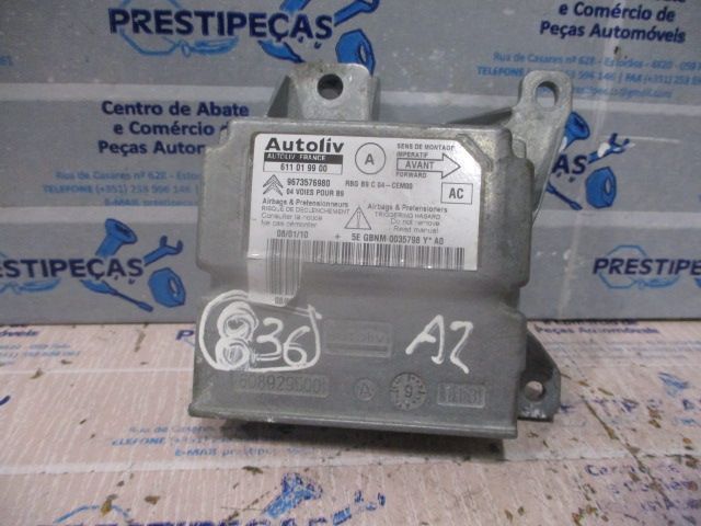 Modulo Airbag 611019900  9673576980 CITROEN BERLINGO 2010 1.6 HDI 90CV 5P BRANCO