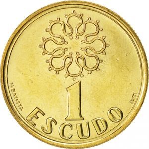 Moedas 1 escudo tamanho pequeno 1981 a 2000