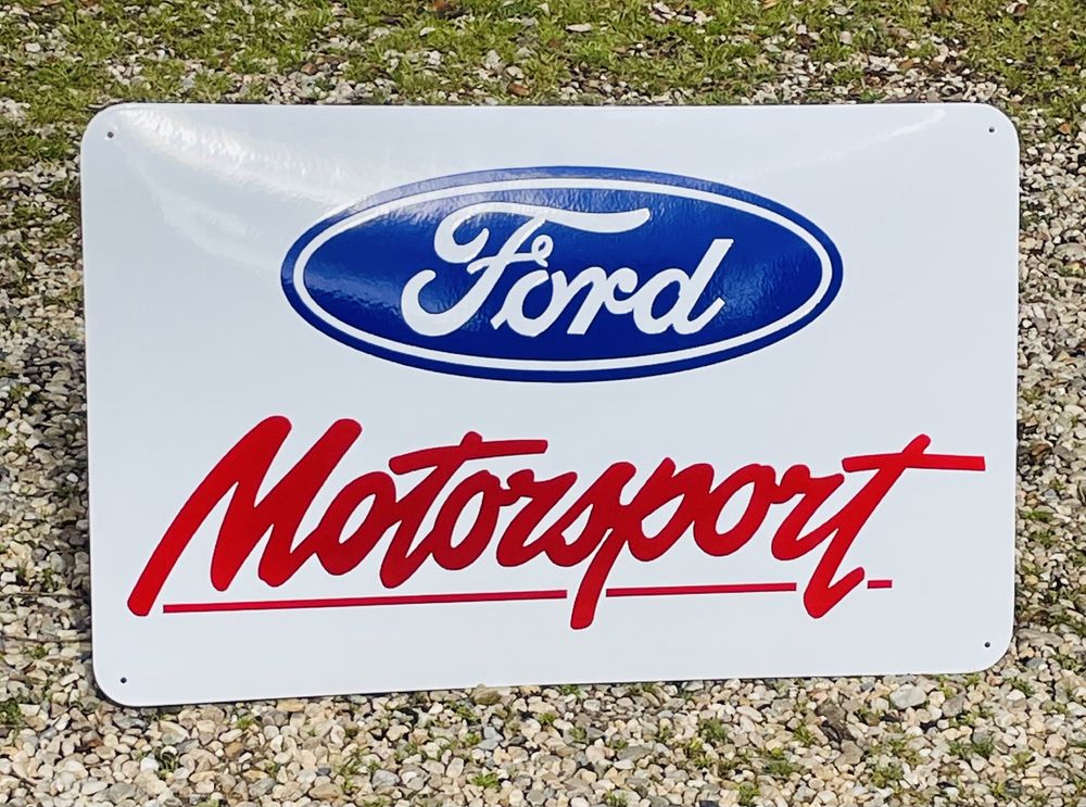 Grande placa esmaltada Ford motorsport