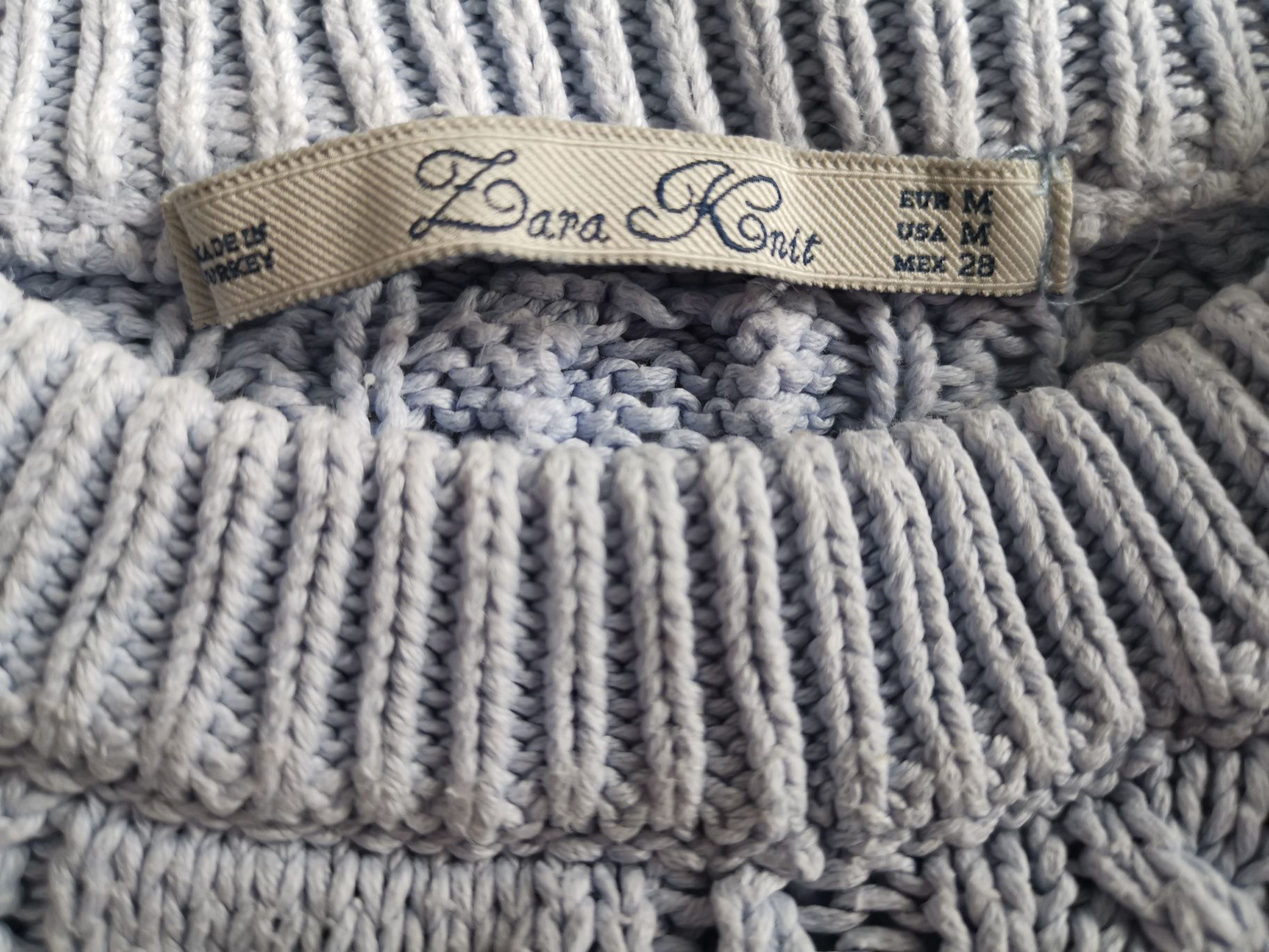 Sweter damski błękit Zara M/38