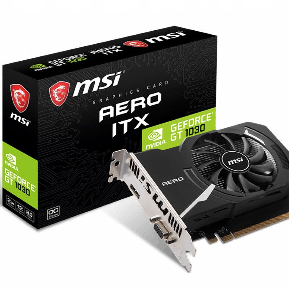 Видеокарта MSI GeForce GT 1030 AERO ITX OC 2048MB (OC)