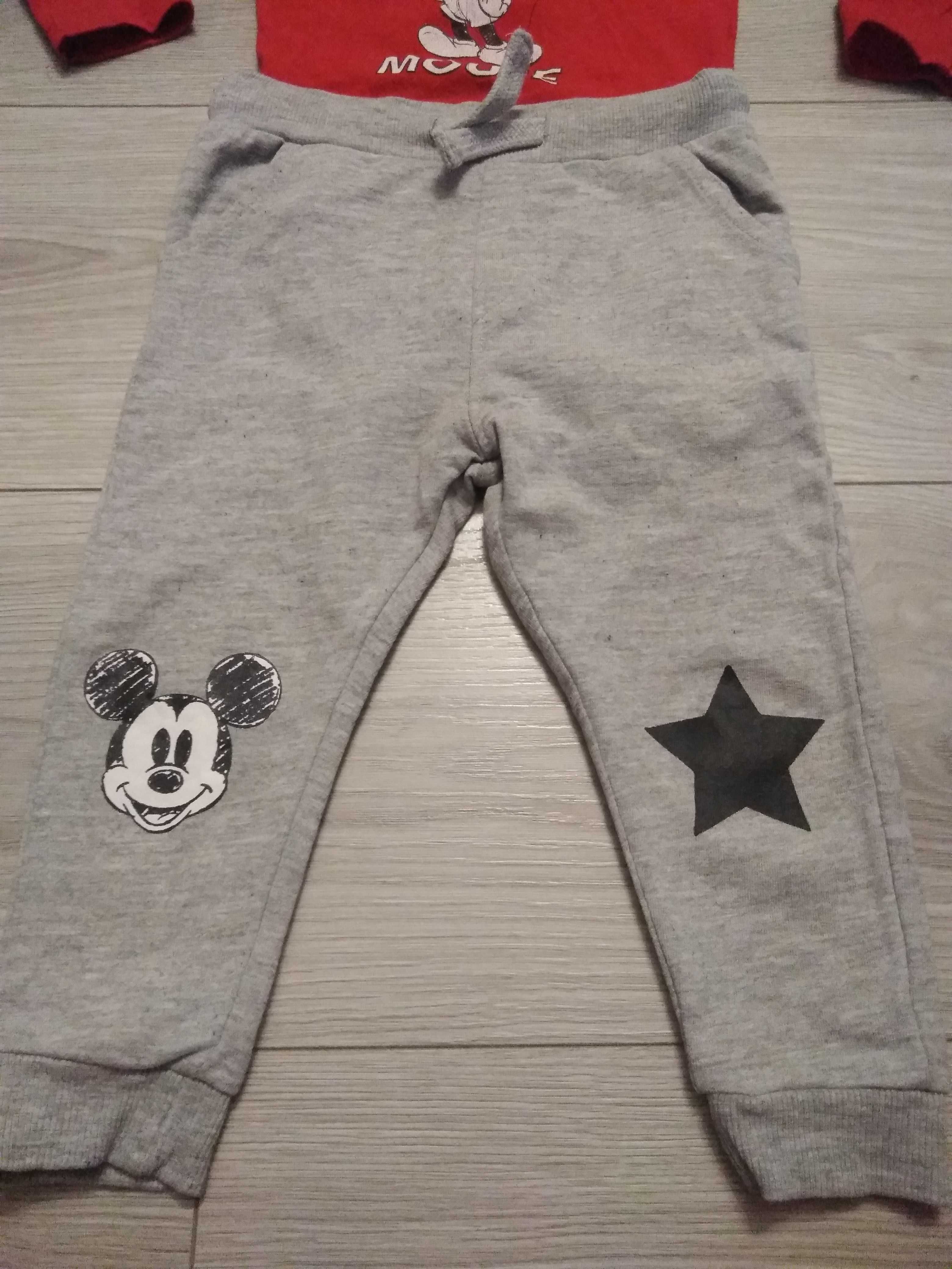 Myszka Miki Mickey Mouse Sinsay Spodnie dresowe body 80 Disney