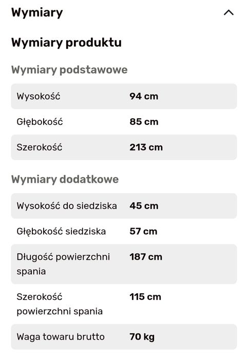 Sofa / wersalka PEAK NEW (agata meble)