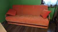 Sofa pomarańczowa - rozkładana