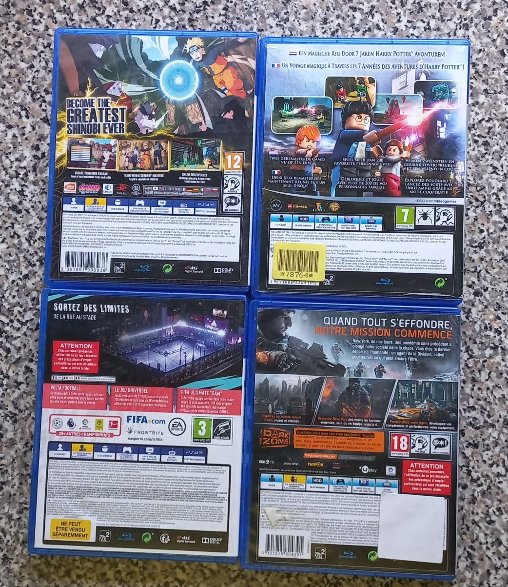 Conjunto de 4 jogos Playstation 4
