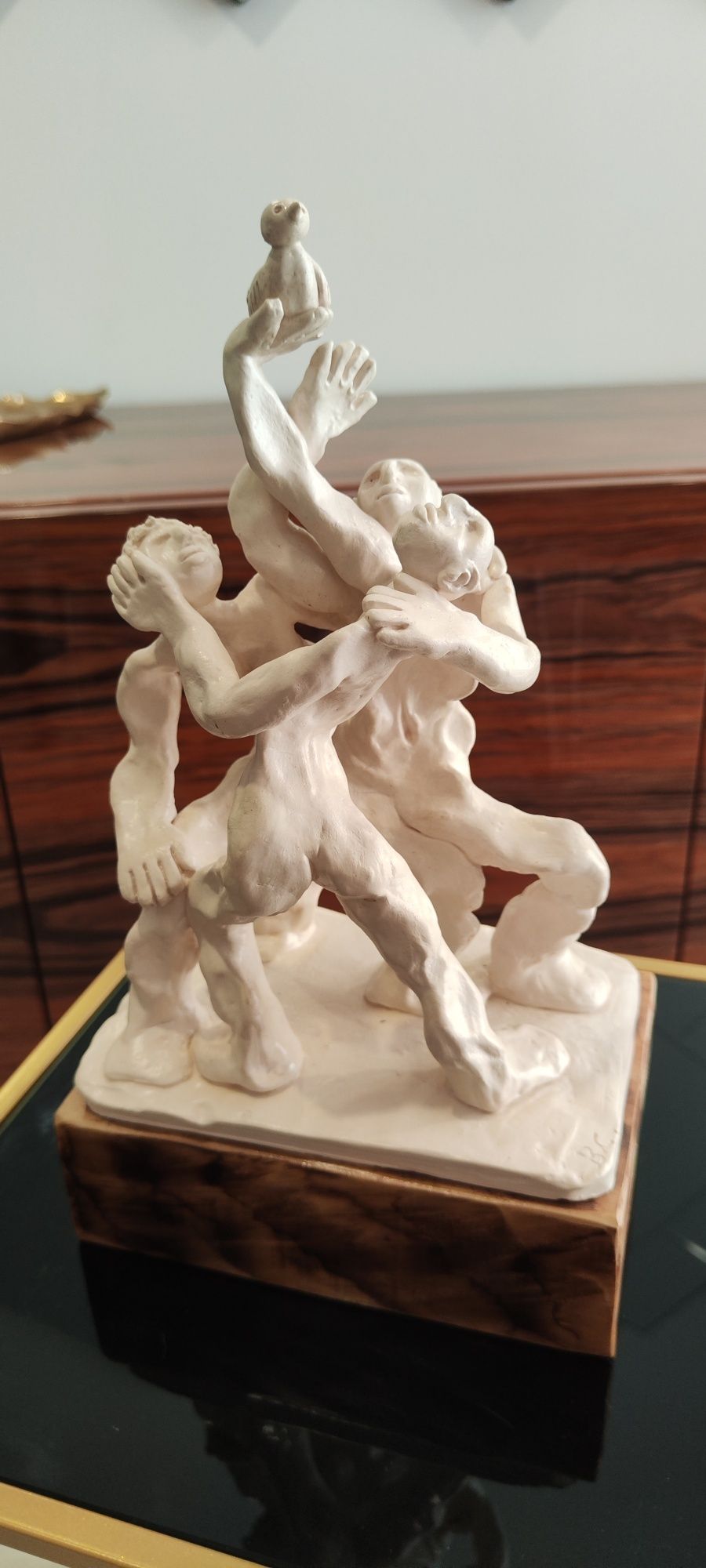 Estatueta feita à mão cerâmica