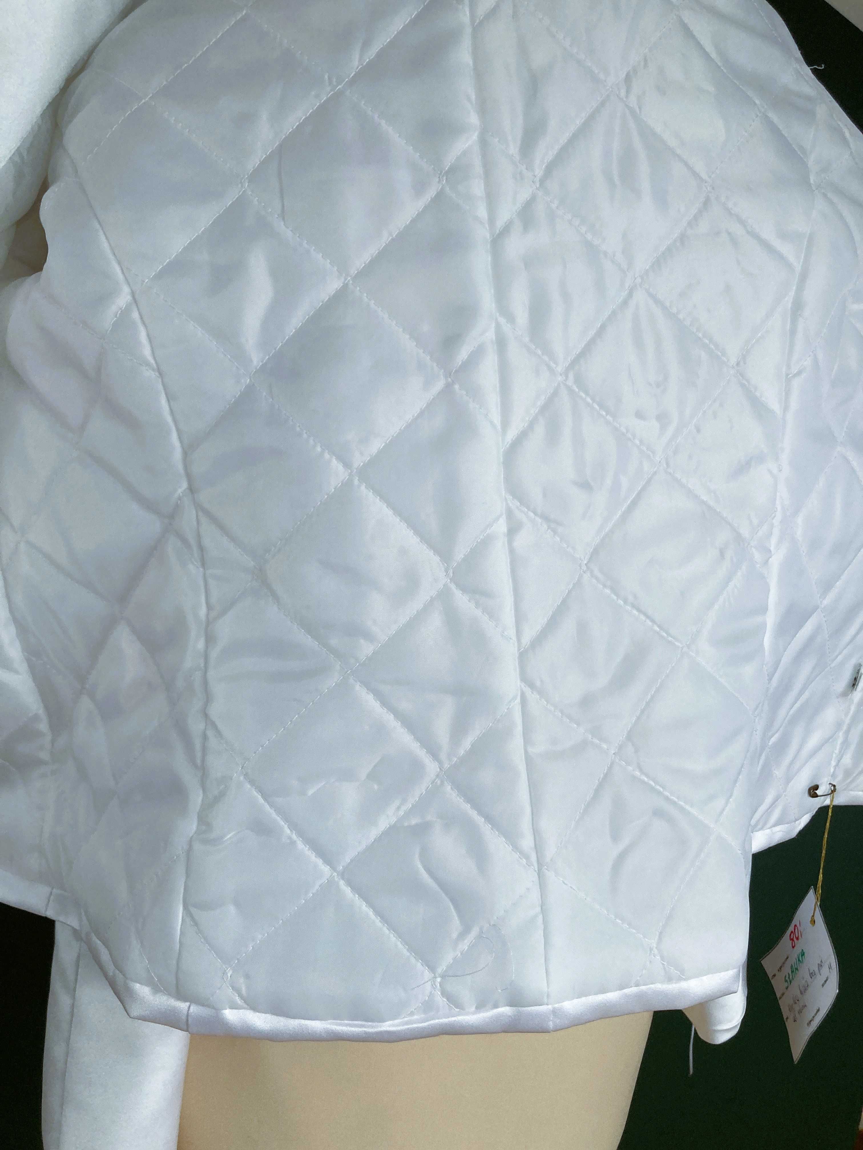 Białe, ciepłe bolerko r. M, XL i XXXXL, jak nowe, wyprzedaż