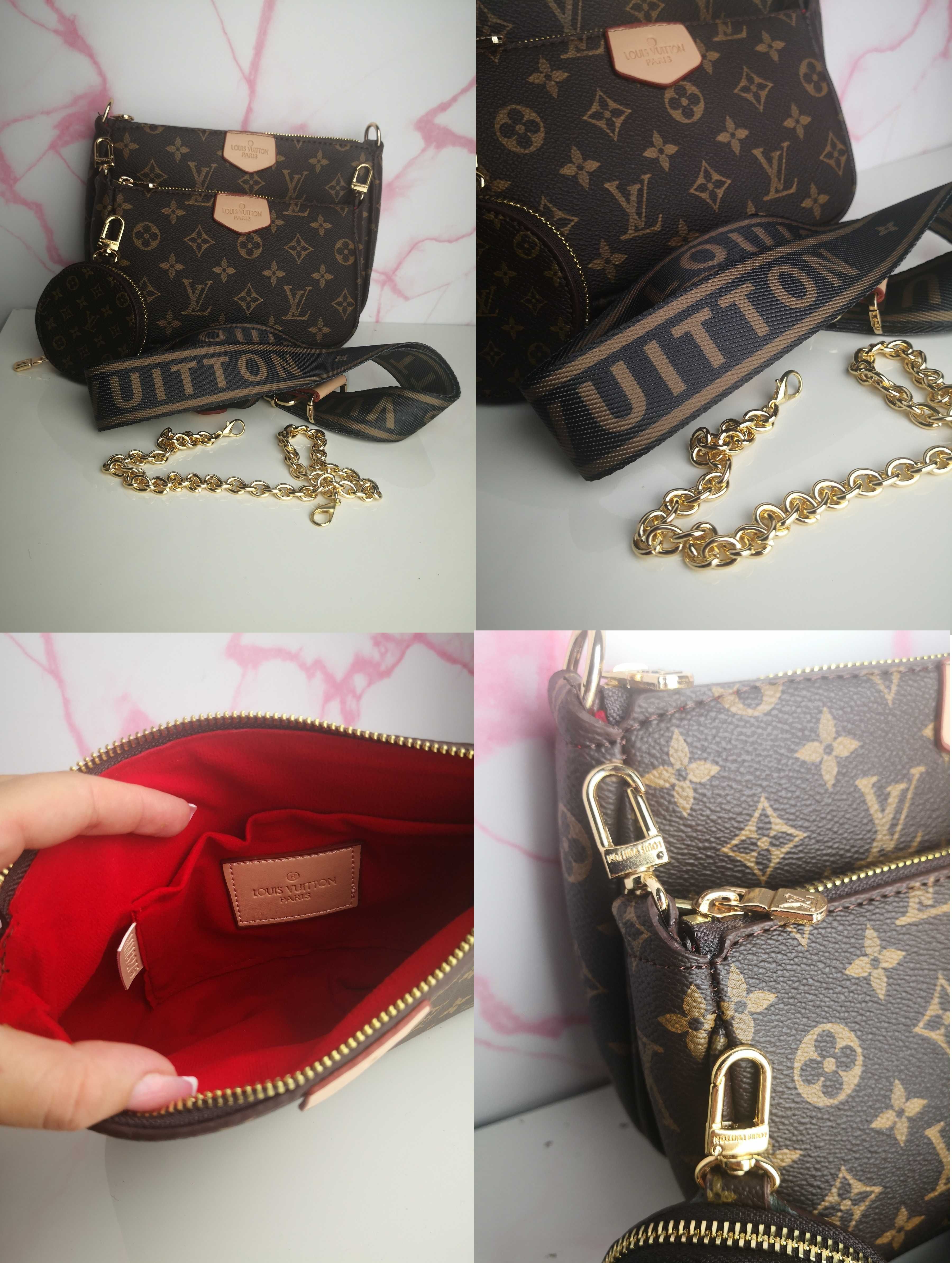Torba damska louis vuitton 3w1 torebka brązowa