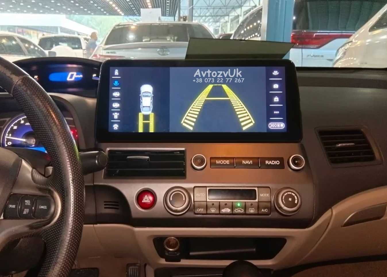 Магнитола HONDA Civic GPS USB Tesla Сивик 2 дин din CarPlay Android 14