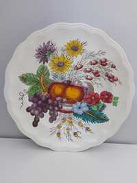 Patera, duży talerz angielska porcelana Reynolds by Spode owoce kwiaty