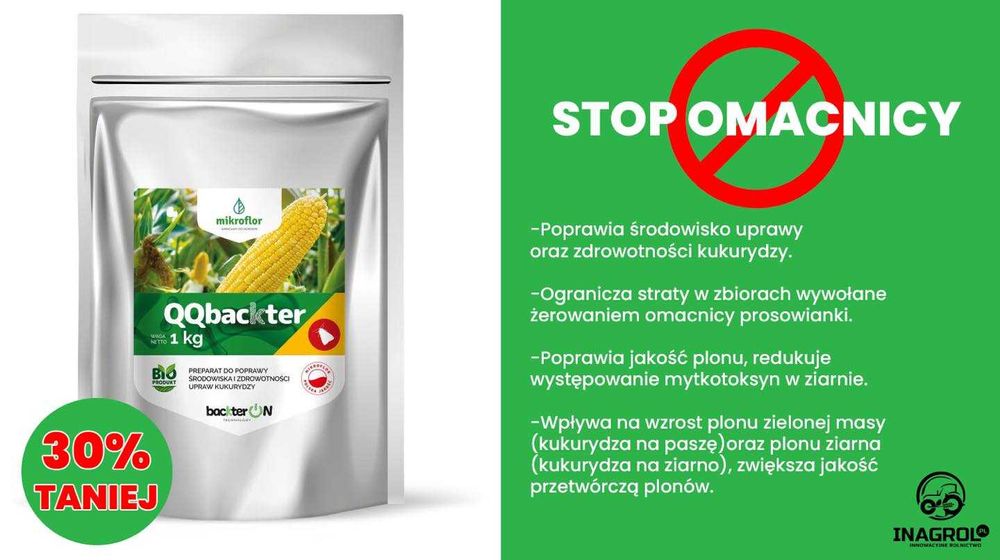QQbackter/Oma-Pro - likwidacja omacnicy, odżywki, mikroelementy