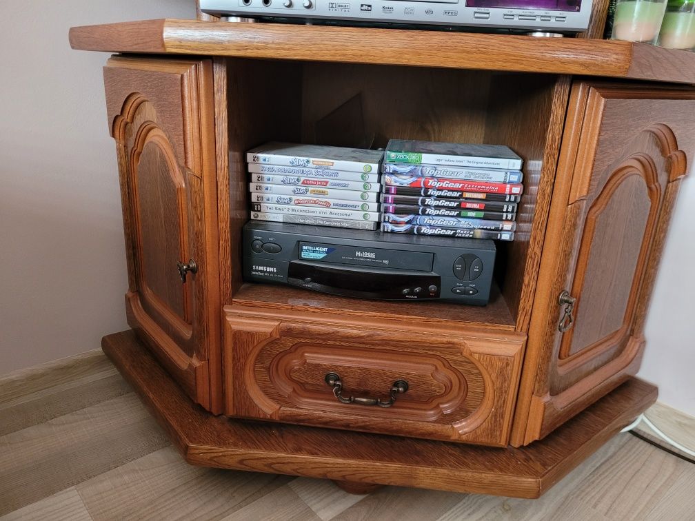 Barek + szafka RTV + stół do salonu z litego dębu