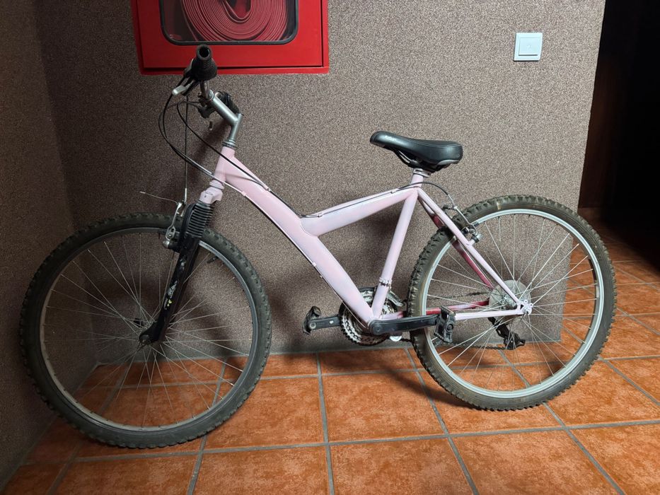 Bicicleta cor de rosa