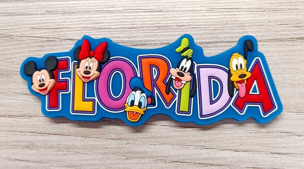 DISNEY FLORYDA Myszka MIKI Kaczor DONALD PLUTO Magnes na lodówkę C269