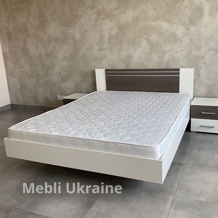 ЛІЖКО двоспальне + МАТРАС каркасний в наявності зі складу в Дніпрі!