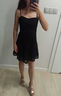 Czarna, koronkowa sukienka Asos, rozmiar 34