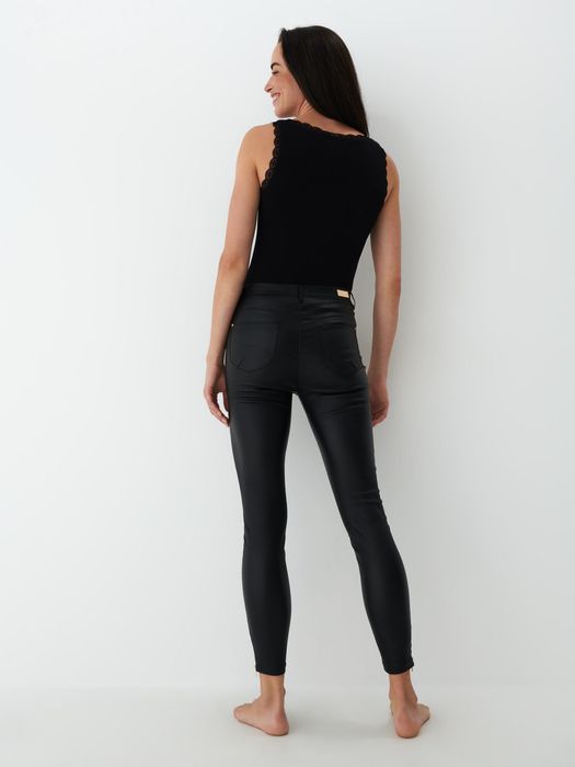 Джинси чорні skinny fit Штани з напиленням під шкіру джинсы штаны брюк