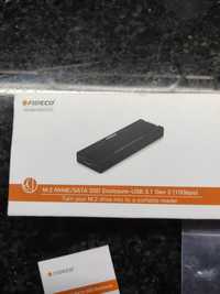 Зовнішній корпус SSD FIDECO M.2 NVME SATA, USB 3.1 Gen 2