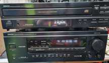 Amplituner Denon AV-1400 oraz odtwarzacz płyt DCM-360