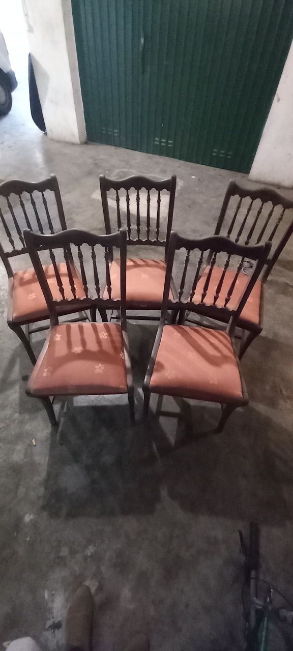 Conjunto 6 cadeiras de sala antigas