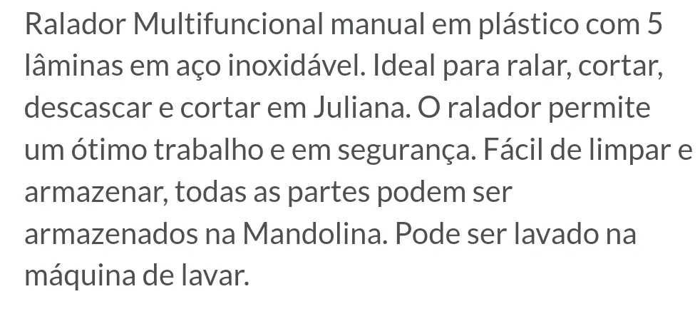 Ralador multifuncional