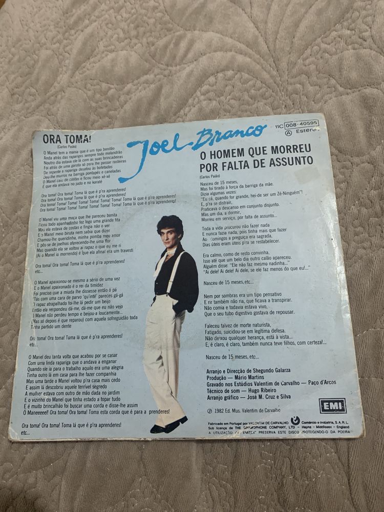 Vinil “Joel Branco - 2 faces