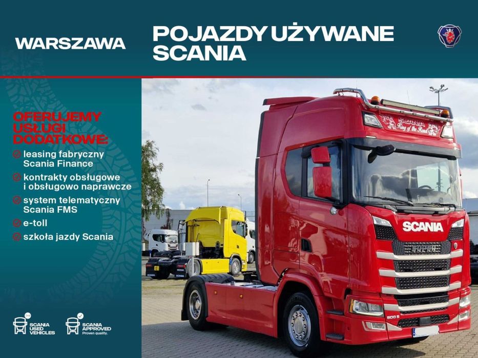Scania Bogata Wersja, Klima Postojowa, LEDy / Dealer Scan  S500A4X2NA, 4 Poduszki