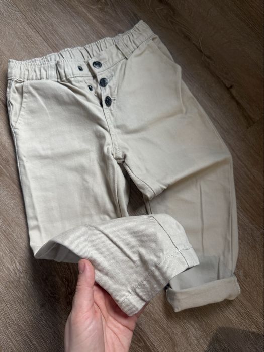 Штани бежеві, базові, регулюються