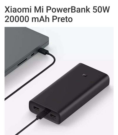 Xiaomi Mi PowerBank 50W 20.000 mAh Preto