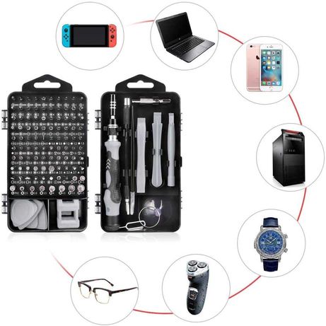 Kit 115 ferramentas precisão telemóvel relógio óculos aparelhos NOVO
