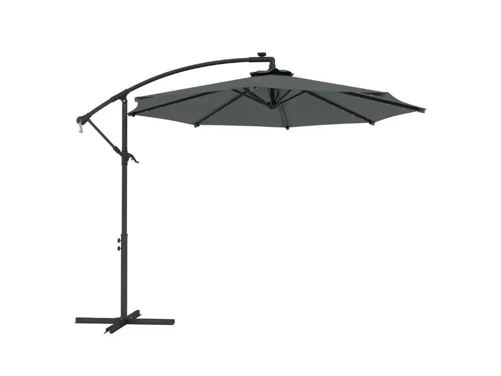 Chapéu de Sol Ø294 cm com 32 Luzes LED Solares