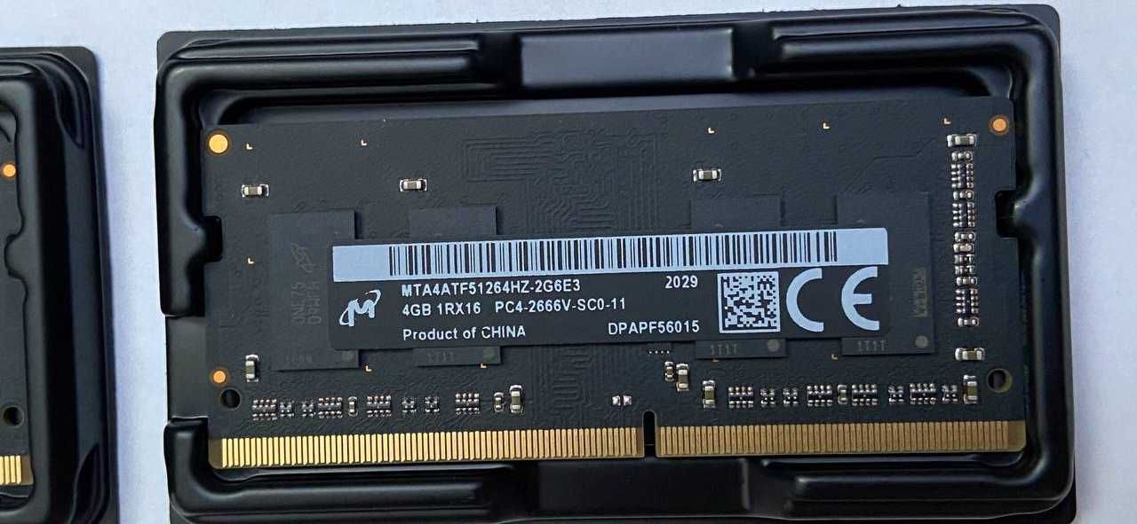 Оперативка 8Gb Kit(2x4Gb) Micron MTA4ATF51264HZ-2G6E3 DDR4 2666 SODIMM
