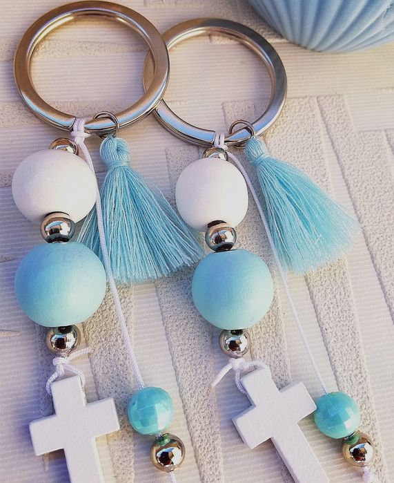 Porta-chaves delicados - lembranças  batizado, comunhão, casamento