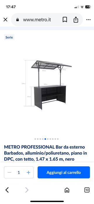 Balcão/bar Metro Barbados