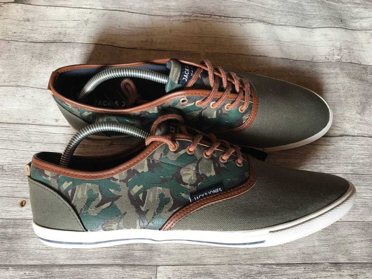 44р (28см) новые кеды цвета хаки jack & jones