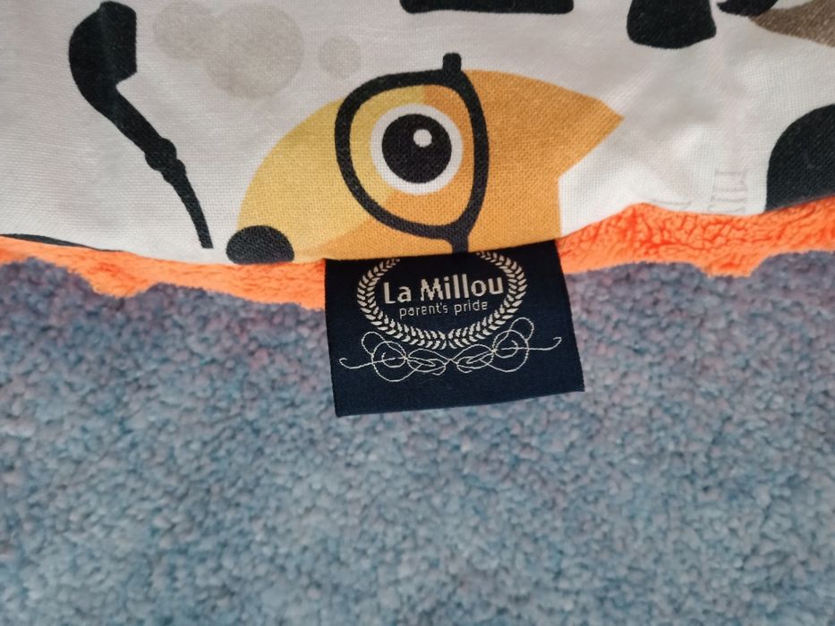 Kocyk średniaka La millou pomarańczowy minky
